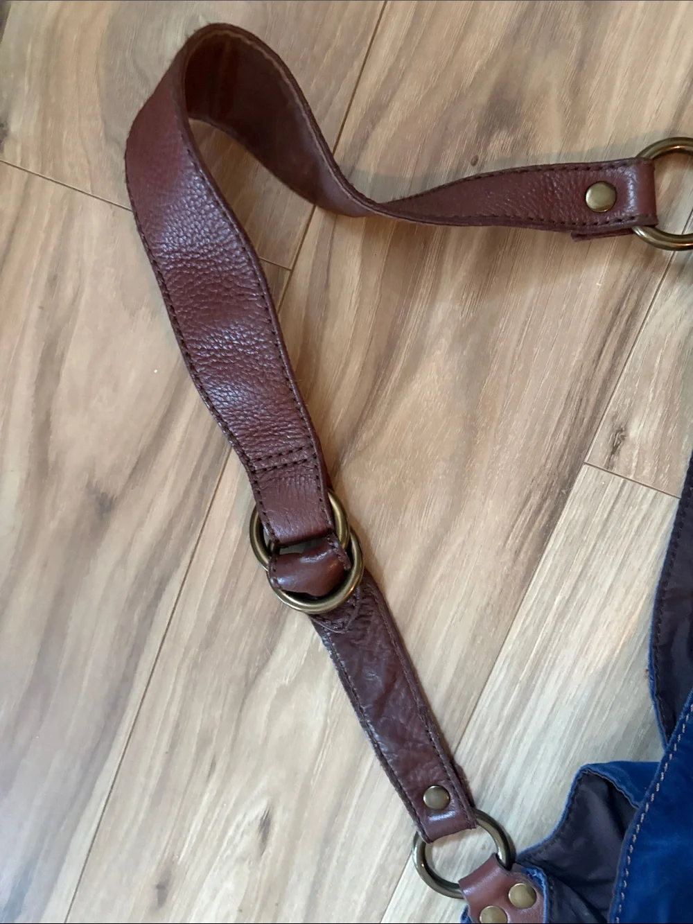 Lucky Brand hobo bag Deep Blue Velvet hardly used 2 inside pockets EXC